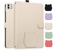 TEDTIKJT Cover per Tablet Honor MagicPad4 / Honor MagicPad 3 Pro 12.3 2026 Custodia Flip PU Pelle Funzione di Supporto Case Disegno di Testa di Gatto Carino Custodia Protettiva Cover,Abrigo