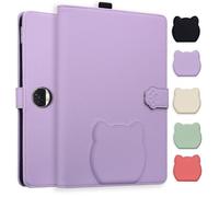 TEDTIKJT Cover per Tablet Honor Pad 9 12.1" 2023 (HEY2-W09) Flip PU Pelle Funzione di Supporto Case Disegno di Testa di Gatto Carino Custodia Protettiva per Honor Pad 9 Custodia,Violetta