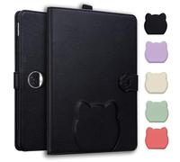 TEDTIKJT Cover per Tablet Honor Pad 9 12.1" 2023 (HEY2-W09) Flip PU Pelle Funzione di Supporto Case Disegno di Testa di Gatto Carino Custodia Protettiva per Honor Pad 9 Custodia,Nero