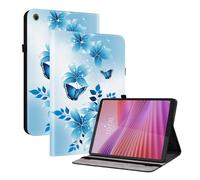 TEDTIKJT Cover per Tablet Lenovo Tab K9 8.7 Pollici 2025 Custodia PU Pelle Flip Cover Case Folio-Tasca con 2-Slot per Carte Supporto Protezione per Lenovo Tab K9 Custodia,Farfalla Blu