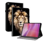 TEDTIKJT Cover per Tablet Lenovo Tab K9 8.7 Pollici 2025 Custodia PU Pelle Flip Cover Case Folio-Tasca con 2-Slot per Carte Supporto Protezione per Lenovo Tab K9 Custodia,Testa di Leone