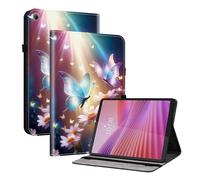 TEDTIKJT Cover per Tablet Lenovo Tab K9 8.7 Pollici 2025 Custodia PU Pelle Flip Cover Case Folio-Tasca con 2-Slot per Carte Supporto Protezione per Lenovo Tab K9 Custodia,Fiore di Farfalla