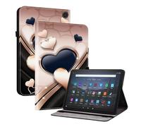 TEDTIKJT Custodia compatibile con Amazon Fire MAX 11 2023 Tablet Case Custodia Flip Cover Custodia protettiva in pelle PU con fessura per penne, grazioso motivo cartoni animati, amore