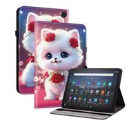 TEDTIKJT Custodia compatibile con Amazon Fire MAX 11 2023 Tablet Case Custodia Flip Cover Custodia protettiva in pelle PU con fessura per penne, simpatico cartone animato stampato