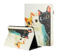 TEDTIKJT Custodia Compatibile con iPad 10th Gen 10.9" 2022/iPad 11th Gen 11" 2025 Custodia PU Pelle Flip Tasca Cover Supporto Protezione Funzione Dipinti Tablet Cover,Tre Gatti