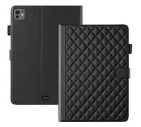 TEDTIKJT Custodia Cover Compatibile con iPad Pro 13 Pollici 2024 Tablet PU Pelle Libro Cover Case con Supporto Funzione Magnetica Protettiva Tablet Custodia per iPad Pro 13,rombico Nero