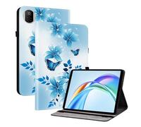 TEDTIKJT Custodia per Honor Pad X7 8.7 Pollici 2025 Custodia Flip Cover Case PU Pelle Folio-Tasca con 2-Slot per Carte Supporto Protezione per Honor Pad X7 Cover,Farfalla Blu