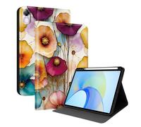 TEDTIKJT Custodia per Honor Pad X8 Pro/Honor Pad X9 11.5 pollici 2023 con portapenne Case Flip Cover Custodia protettiva in pelle PU Stand Funzione Disegno Dipinto Tablet Custodia Protettiva Fiori
