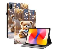 TEDTIKJT Custodia per Huawei MatePad SE 11 da 11 pollici 2024 Custodia protettiva in pelle per tablet con slot per penna, slot per carte di credito, funzione di supporto, cover con motivo dipinto per