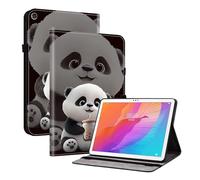 TEDTIKJT Custodia per Huawei MatePad T 10s 10.1" 2020 Cover Tablet Custodia in pelle PU Flip Support Protection Motivo Dipinto Tablet Custodia per Huawei Enjoy Tablet 2 Coque,Latte Tè Orso