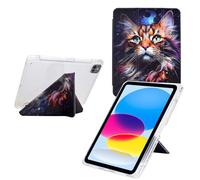 TEDTIKJT Custodia per iPad Air 11 2025/2024, iPad Air 5./4. Generation 2022/2020 10.9" Flip Cover Acrilico Y Origami Angoli di Visione Multipli Funzioni di Supporto Tablet Custodia,Gatto Marino