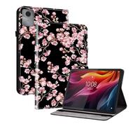 TEDTIKJT Custodia per Lenovo Idea Tab 11 Pollici 2025 TB-336ZU TB-336FU / XiaoXin Pad 11 Pollici 2025 PU Pelle Flip Cover Custodia Folio-Tasca con Supporto Protezione Cover,Fiori di Prugna