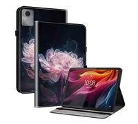 TEDTIKJT Custodia per Lenovo Idea Tab 11 Pollici 2025 TB-336ZU TB-336FU / XiaoXin Pad 11 Pollici 2025 PU Pelle Flip Cover Custodia Folio-Tasca con Supporto Protezione Cover,Fiori di Peonia Viola