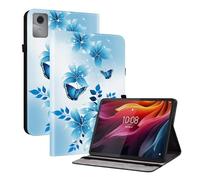 TEDTIKJT Custodia per Lenovo Idea Tab 11 Pollici 2025 TB-336ZU TB-336FU / XiaoXin Pad 11 Pollici 2025 PU Pelle Flip Cover Custodia Folio-Tasca con Supporto Protezione Cover,Farfalla Blu