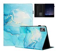TEDTIKJT Custodia per Lenovo Tab M11 11" 2024 Tablet Custodia Pelle PU Folio Cover Chiusura Banda Elastica Supporto Protezione Cover per Lenovo Tab M11 Custodia,Marmo Galattico Verde