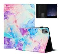 TEDTIKJT Custodia per Lenovo Tab M11 11" 2024 Tablet Custodia Pelle PU Folio Cover Chiusura Banda Elastica Supporto Protezione Cover per Lenovo Tab M11 Custodia,Marmo Galattico Blu Viola