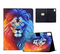 TEDTIKJT Custodia per Lenovo Xiaoxin Pad 11" 2025/Lenovo Idea Tab 11 Custodia PU Pelle Flip Motivi Animali con Funzione di Supporto Protezione Tablet Cover con Auto Svegliati/Sonno,Blu Leone