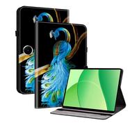 TEDTIKJT Custodia per Oppo Pad SE 11 Pollici 2025 PU Pelle Flip Cover Custodia Folio-Tasca con 2-Slot per Carte Supporto Protezione per Oppo Pad SE 11" Cover,Peacock Blu
