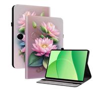 TEDTIKJT Custodia per Oppo Pad SE 11 Pollici 2025 PU Pelle Flip Cover Custodia Folio-Tasca con 2-Slot per Carte Supporto Protezione per Oppo Pad SE 11" Cover,Fiore di loto