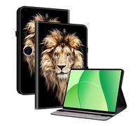 TEDTIKJT Custodia per Oppo Pad SE 11 Pollici 2025 PU Pelle Flip Cover Custodia Folio-Tasca con 2-Slot per Carte Supporto Protezione per Oppo Pad SE 11" Cover,Testa di Leone