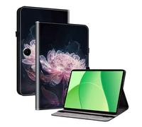 TEDTIKJT Custodia per Oppo Pad SE 11 Pollici 2025 PU Pelle Flip Cover Custodia Folio-Tasca con 2-Slot per Carte Supporto Protezione per Oppo Pad SE 11" Cover,Fiori di Peonia Viola