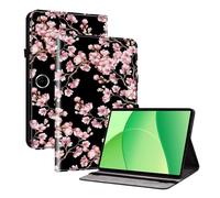 TEDTIKJT Custodia per Oppo Pad SE 11 Pollici 2025 PU Pelle Flip Cover Custodia Folio-Tasca con 2-Slot per Carte Supporto Protezione per Oppo Pad SE 11" Cover,Fiori di Prugna