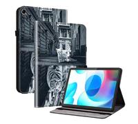 TEDTIKJT Custodia per Realme Pad Mini 8.7 Pollici 2022 Custodia PU Pelle Folio Protezione Flip Tasca Supporto Tablet Cover per Realme Pad Mini 8.7",Tigre Gatto Riflesso