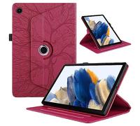 TEDTIKJT Custodia per Samsung Galaxy Tab A11 Plus 11" 2025 Custodia Cover Pelle PU Flip 360°Multi Angolo Ruotabile Supporto Protezione per Galaxy Tab A11 Plus/A11+ Cover, Rosso Albero
