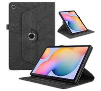 TEDTIKJT Custodia per Samsung Galaxy Tab A7 10.4" Custodia SM-T505/T500 2022/2020 Pelle PU Flip 360°Multi Angolo Ruotabile Supporto Protezione Tablet Cover per Samsung Galaxy Tab A7, Nero Albero
