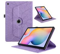 TEDTIKJT Custodia per Samsung Galaxy Tab A7 10.4" Custodia SM-T505/T500 2022/2020 Pelle PU Flip 360°Multi Angolo Ruotabile Supporto Protezione Tablet Cover per Samsung Galaxy Tab A7, Viola Albero