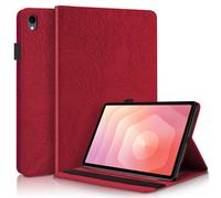 TEDTIKJT Custodia per Samsung Galaxy Tab S11/S10/S9/S8/S7 11" 2025 SM-X730 X736B Tablet Custodia Case Pelle PU Flip Protettiva Portafoglio con Slot per Carte per Galaxy Tab S11 Cover, Albero Rosso