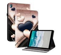 TEDTIKJT Custodia per tablet compatibile con Nokia T10 8 pollici 2022 custodia protettiva in pelle PU con slot per penna, slot per carte di credito, funzione di supporto con motivo dipinto, a forma di