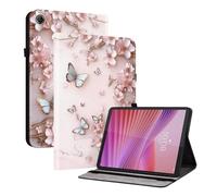 TEDTIKJT Custodia per tablet Lenovo Tab 10.1 pollici K10C TB311XU 2025 custodia a libro in pelle PU protettiva con funzione di supporto motivo dipinto per Lenovo Tab 10.1" K10C Tablet Cover,rosa