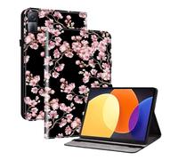 TEDTIKJT Custodia per Xiaomi Redmi Pad 2022 10.61 Pollici Custodia PU Pelle Folio Protezione Flip Tasca Supporto Cover per Xiaomi Redmi Pad 2022 10.61" Cover,Fiori di Prugna