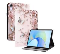 TEDTIKJT Custodie per Honor Pad X8 Pro 11.5" 2023 Cover per tablet Custodia in pelle PU Flip supporto protezione motivo dipinto tablet custodia per Honor Pad X9 Coque,Farfalla