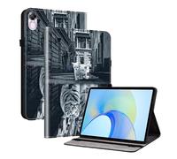 TEDTIKJT Tablet Cover Custodia per Honor Pad X8a/Honor Pad X9 11 Pollici 2024 Custodia PU Pelle Folio Protezione Flip Tasca Supporto Cover per Honor Pad X9 2024 Custodie,Tigre Gatto Riflesso