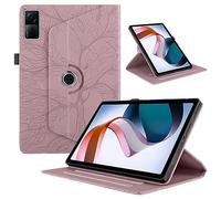 TEDTIKJT Tablet Cover per Xiaomi Redmi Pad 10.6 2022 Custodia Pelle PU 360°Multi Angolo Ruotabile Portatile Flip Supporto Funzione Protettiva Cover per Redmi Pad 10.6 Custodia,Oro Rosa