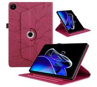 TEDTIKJT Tablet Custodia per Realme Pad 2 11.5" 2023 Pelle PU Flip Custodia Protezione Cover Realme Pad 2 360°Multi Angolo Ruotabile Supporto Funzione Protettiva Tablet Custodia, Albero Rosso