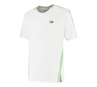 Tee 2 del Dunlop Maschile - Bianco/Verde Chiaro | Maglietta da Tennis da Prestazioni/Padel