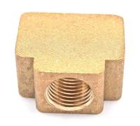 Tee 3 Ways Brass Pipe fittings Equal Female Connector 1/4" BSP Thread For Grease System hydraulic system
