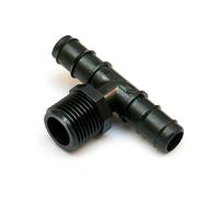 TEE 90° PORTAGOMMA FILETTATO MASCHIO PER TUBO POLIETILENE 16 mm x 1/2'' x 16 mm (10)