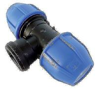 TEE A COMPRESSIONE FILETTO FEMMINA PN16 MM 25X1/2F PZ 10