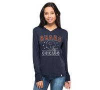 Tee A Maniche Lunghe Con Cappuccio Blu Chicago Bears Rebound Da Donna