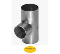 Tee a saldare Acciaio Inox 304 ridotta da 114,6 a 60 mm - sp. mm 3 concentratori