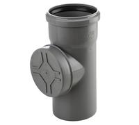 TEE AD ISPEZIONE CON TAPPO DA 50 A 110 INNESTO WAVIN WA240865
