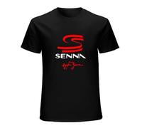 Tee Ayrton Senna Brazil Formula Good Male T Shirt BlackL Black L