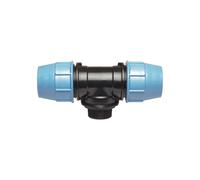 TEE CON DERIVAZIONE MASCHIO A COMPRESSIONE PER TUBO POLIETILENE UNIDELTA Ø63 x 2