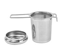 Tee -ei - Filtro per bevande pieghevoli, per tè sciolto, tè con coperchio, di tè , di tè, filtro per tè compatto con coperchio e manico pieghevole per campeggio di cocci