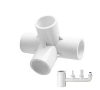 Tee in PVC, connessioni in PVC a T - Connettore di montaggio per mobili da | Per l'installazione di tubi, adattatore per installazioni di tubi del connettore del gomito del tubo dei mu