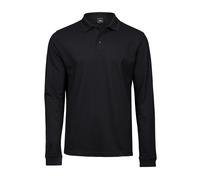 Tee Jays Lusso Elasticizzato Cotone Nero Blu O Bianco Manica Lunga Polo S-3XL
